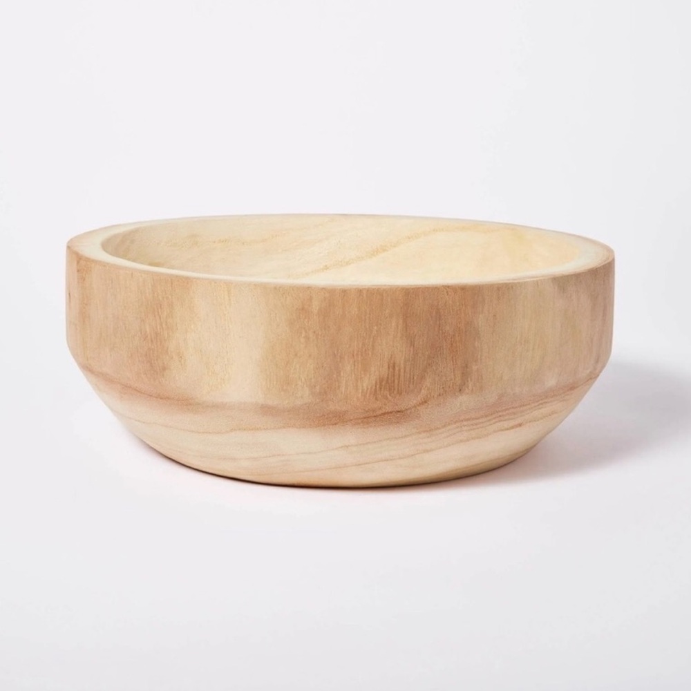 NWT Studio McGee by Threshold Wood Bowl 
Decorative Paulownia